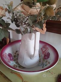 Brocca e catino vecchia ceramica