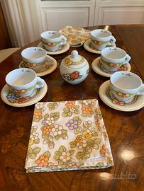 TAZZE E PIATTINI THUN CON ZUCCHERIERA,2 TOVAGLIOLI