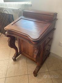 Antico scrittoio davenport in noce vintage