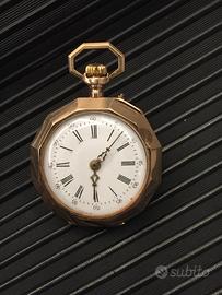 Orologio oro antico mod. Ottagono doppia cassa.