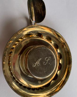 Vintage tastevin argentato monogramma A.S.