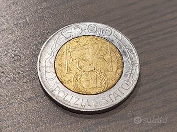 500 lire Polizia Stradale 1997 ERRORE DI CONIO