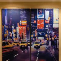 Stampe Luigi Rocca "Times square by night" su MDF