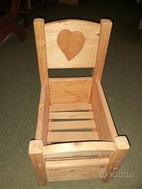 culla bambole artigianale