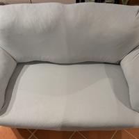 Divano 2 posti in pelle con copridivano