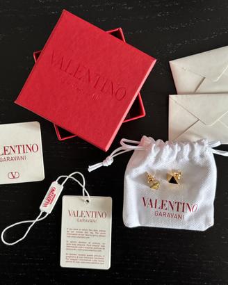 Orecchini Rockstud in metallo dorato Valentino