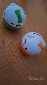 Coppia sfere Hello Kitty Kinder vintage 
