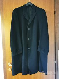 Cappotto nero da uomo, 100% lana - nuovo
