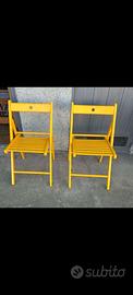 2 sedie pieghevoli 