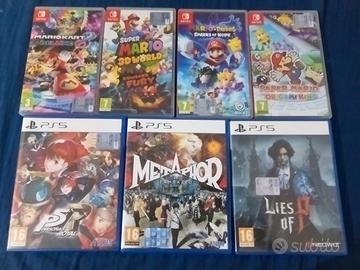 lotto videogiochi Nintendo Switch e Ps5 