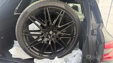 4 ruote complete 22'' cerchi lega neri mak