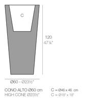 Vaso vondom cono alto
