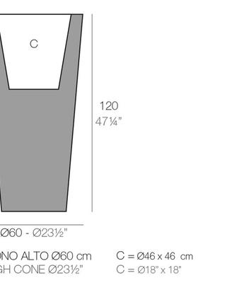 Vaso vondom cono alto
