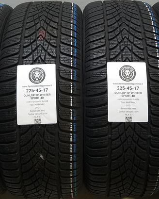 4 GOMME 225 45 17 DUNLOP A64558