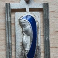 Argento 925 Ciondolo Madonna Blu