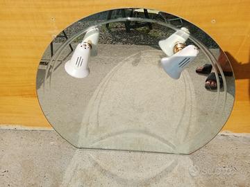 Specchiera da bagno con luci vintage 