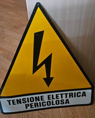 cartello vintage pericolo alta tensione