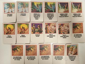 L'isola di fuoco MB carte gioco anni 80