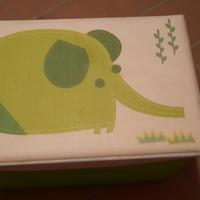 SCATOLA/POUF, CONTENITORE GIOCHI pieghevole