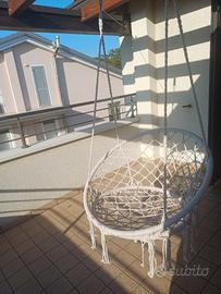 Altalena in corda beige per adulti e bambini nuova