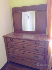 Comò liberty marmo rosso