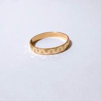 Anello fedina con greche in oro 18kt 750 unisex
