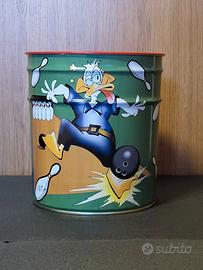 🎳 Paperino Vintage Original Bidone in Latta Mivat