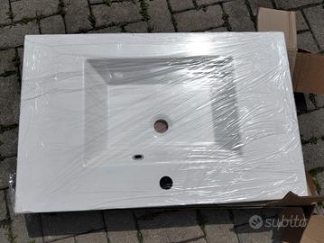 Lavandino in resina bianco 76x48,5cm