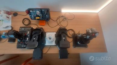 postazione simulatore di volo winwing / logitech