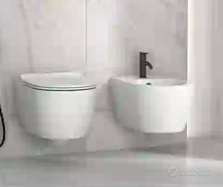 coppia sanitari sospesi bianchi nuovi