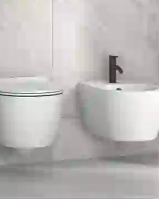 coppia sanitari sospesi bianchi nuovi