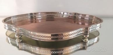 Salver, Vassoio, Centrotavola antico argentato