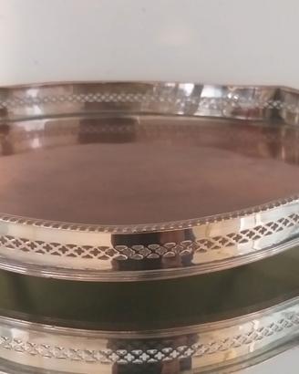 Salver, Vassoio, Centrotavola antico argentato