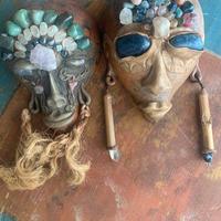 Maschere tribali sudamericane antiche