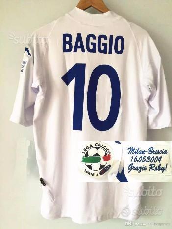 Maglia Brescia Roberto Baggio 16 Maggio 2004 usato  Varese