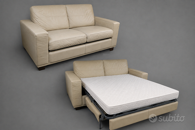 divano letto in pelle