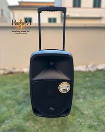 CASSA A BATTERIA KARAOKE MP3 BT E MICROFONO