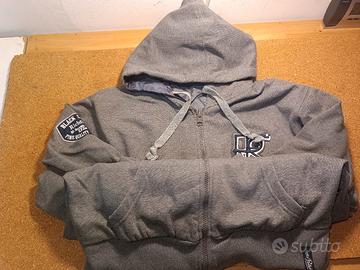  Felpa con cappuccio reversibile double face L