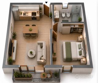 Bilocale con balcone a Castellanza