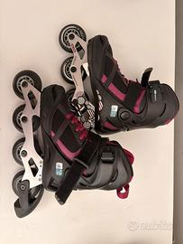 Roller / pattini a rotelle + protezioni + casco