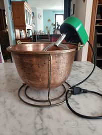 Paiolo elettrico per polenta in puro rame mai 