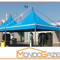 Gazebo 5x5 acciaio pagoda uso pubblico ignifuga