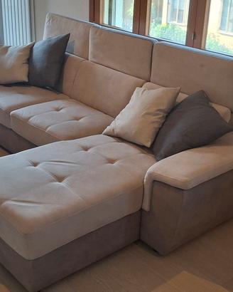 Divano ad angolo modulare e trasformabile  270x100