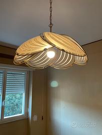 Lampadario in vetro color sabbia