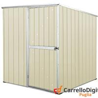 Box da giardino lamiera 175x185cm 2,92mq avorio