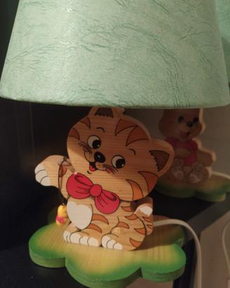 lampada in legno per bimbi