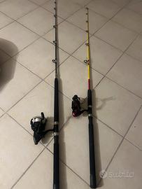 Canne da pesca da traina