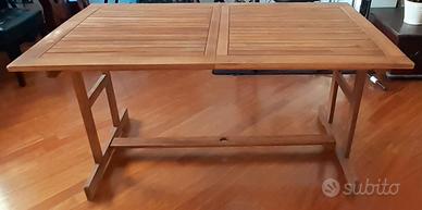 tavolo in teak allungabile da giardino o terrazzo.