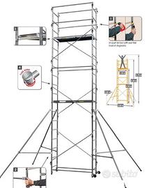 Trabattello domestico - 2 piani - Altezza max 6.50