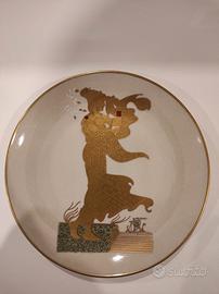 Piatti in porcellana incisi in oro 24 carati